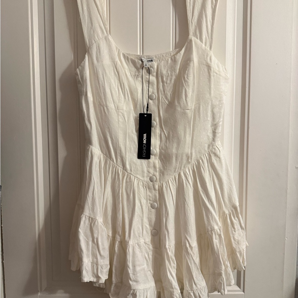 Fashion Nova Ivory Romper
